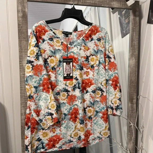 Mario Serrani Multicolor Floral Blouse - Picture 4 of 4